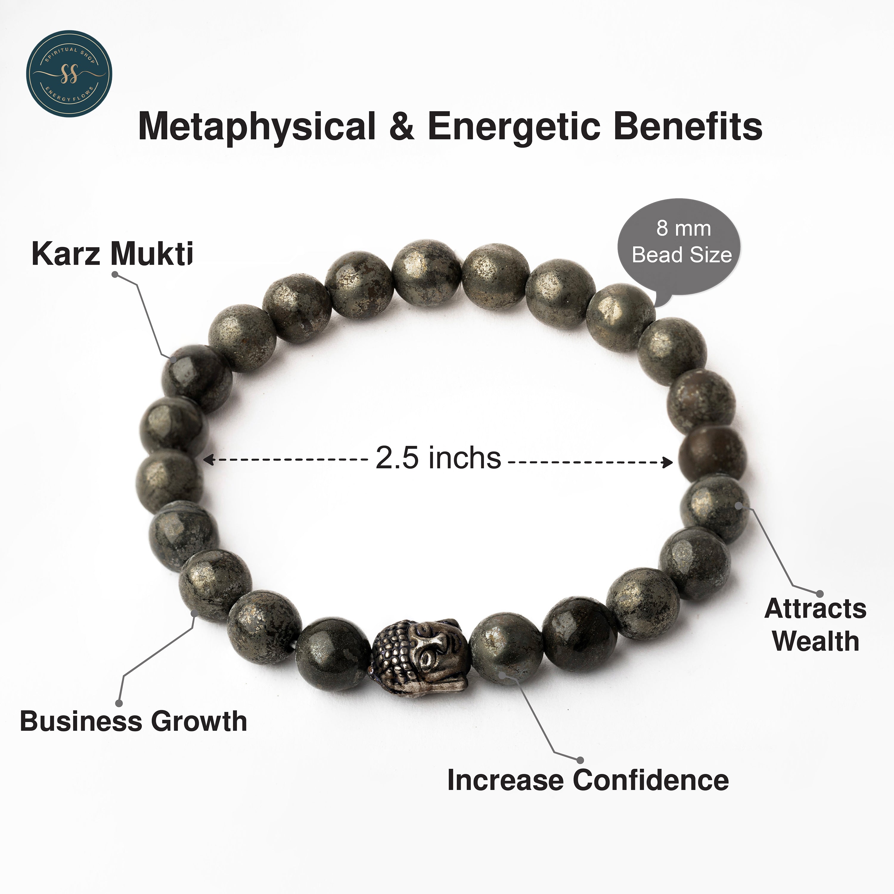 SPIRITUAL WEALTH ATTRACTOR – PYRITE WITH BUDH CHARM