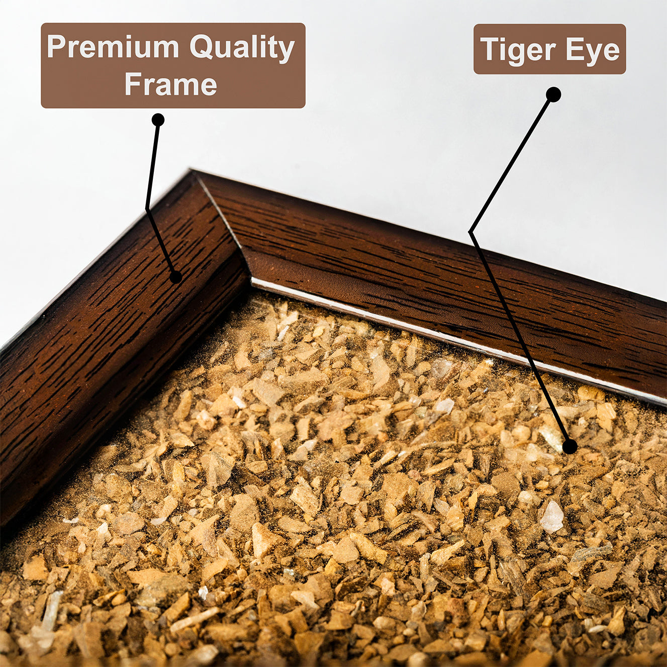 THE COURAGE AND CONFIDENCE FRAME - TIGER EYE DUST