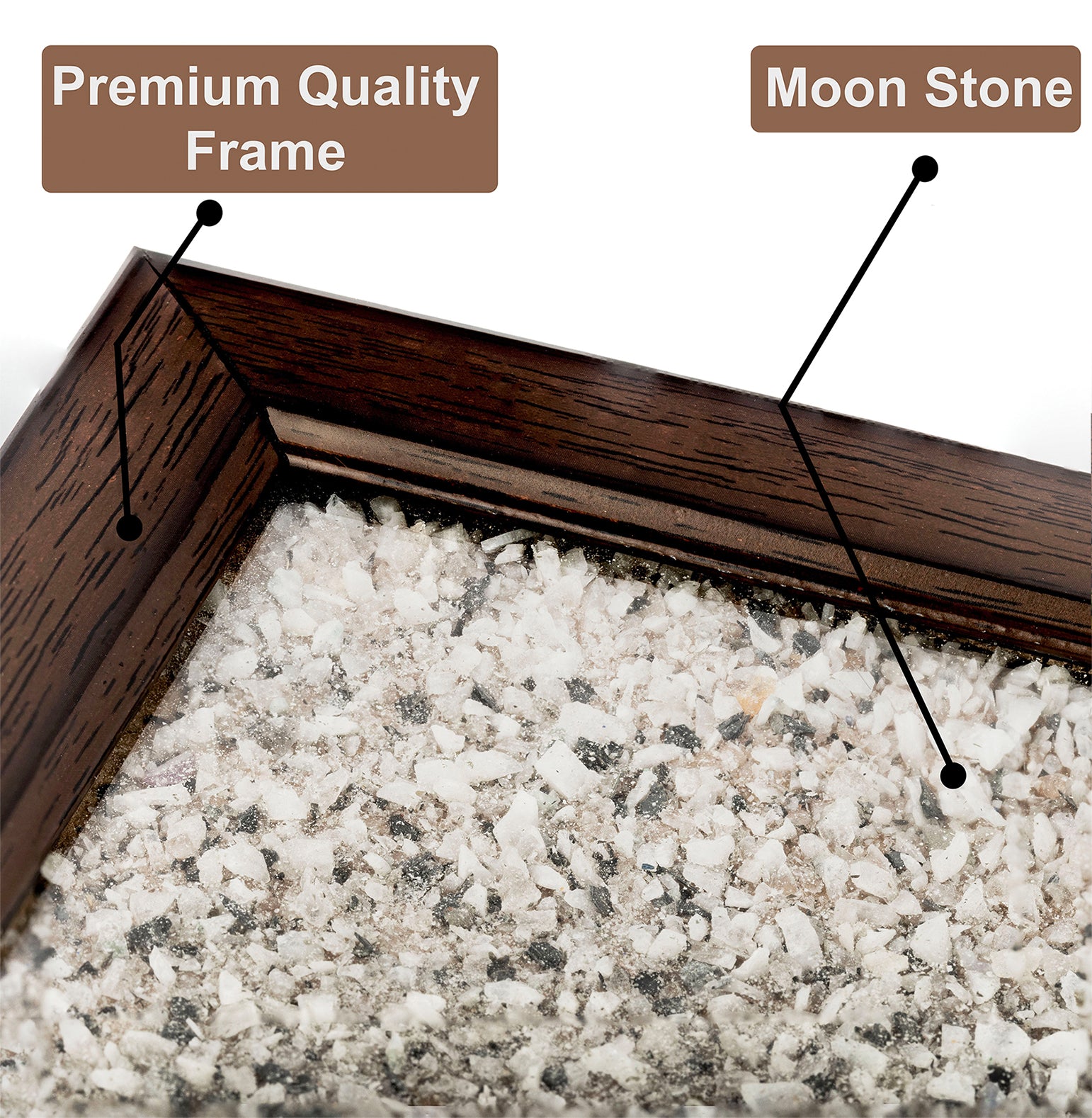 THE PEACE ATTRACTOR FRAME–MOON STONE DUST