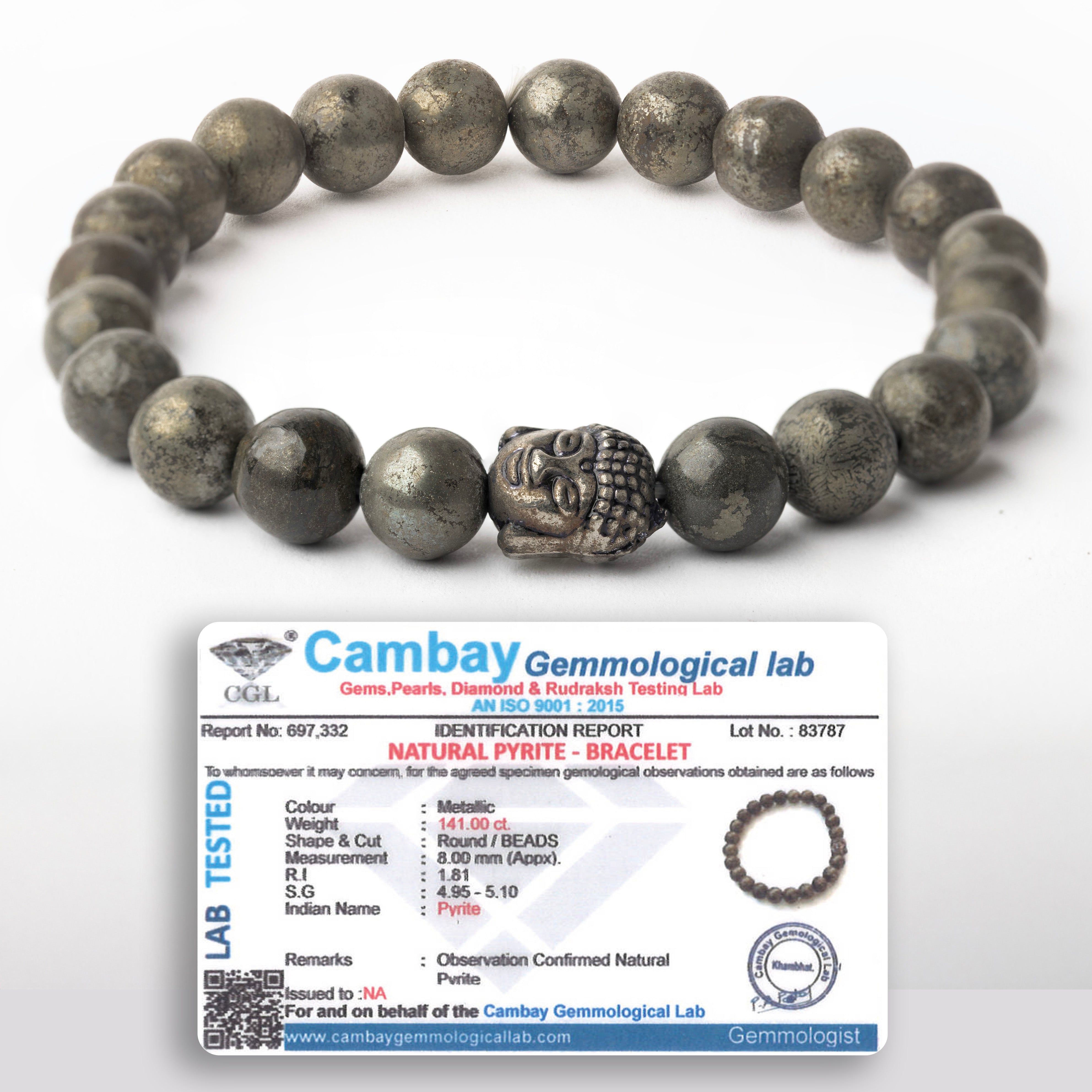 SPIRITUAL WEALTH ATTRACTOR – PYRITE WITH BUDH CHARM