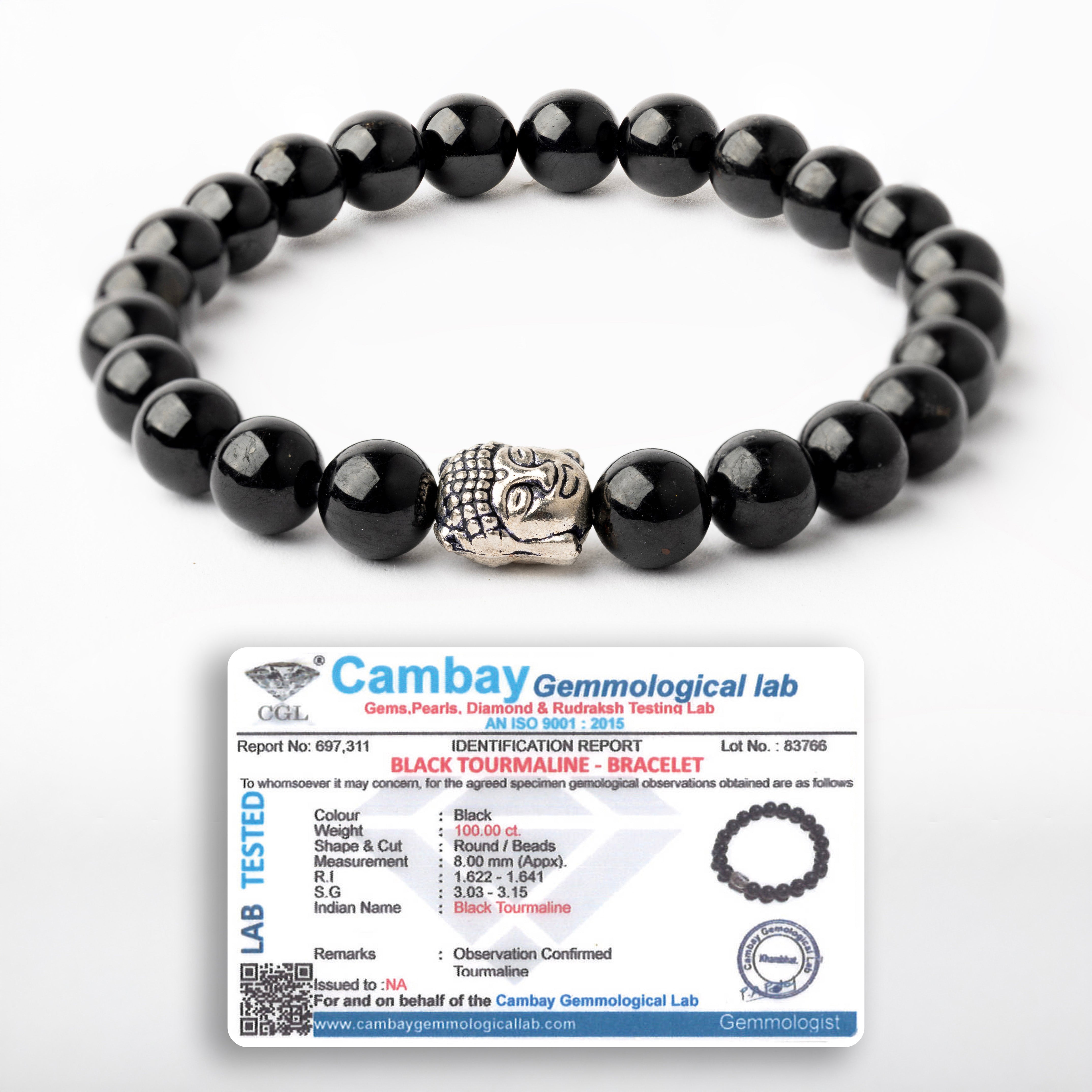 THE NEGATIVITY DESTROYER - BLACK TOURMALINE With BUDH CHARM