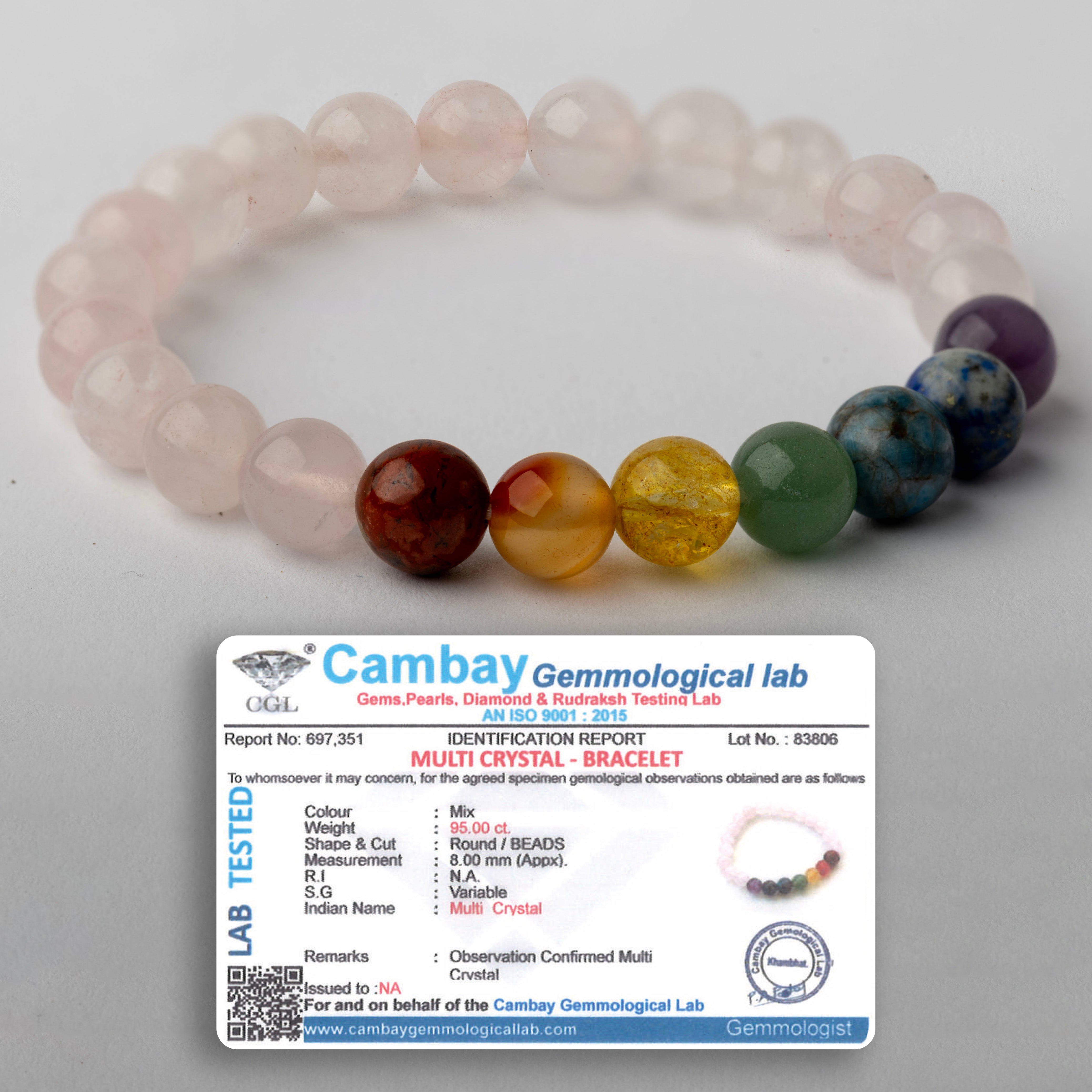 THE SPIRITUAL ROSE QUARTZ + 7 CHAKRA BRACELET