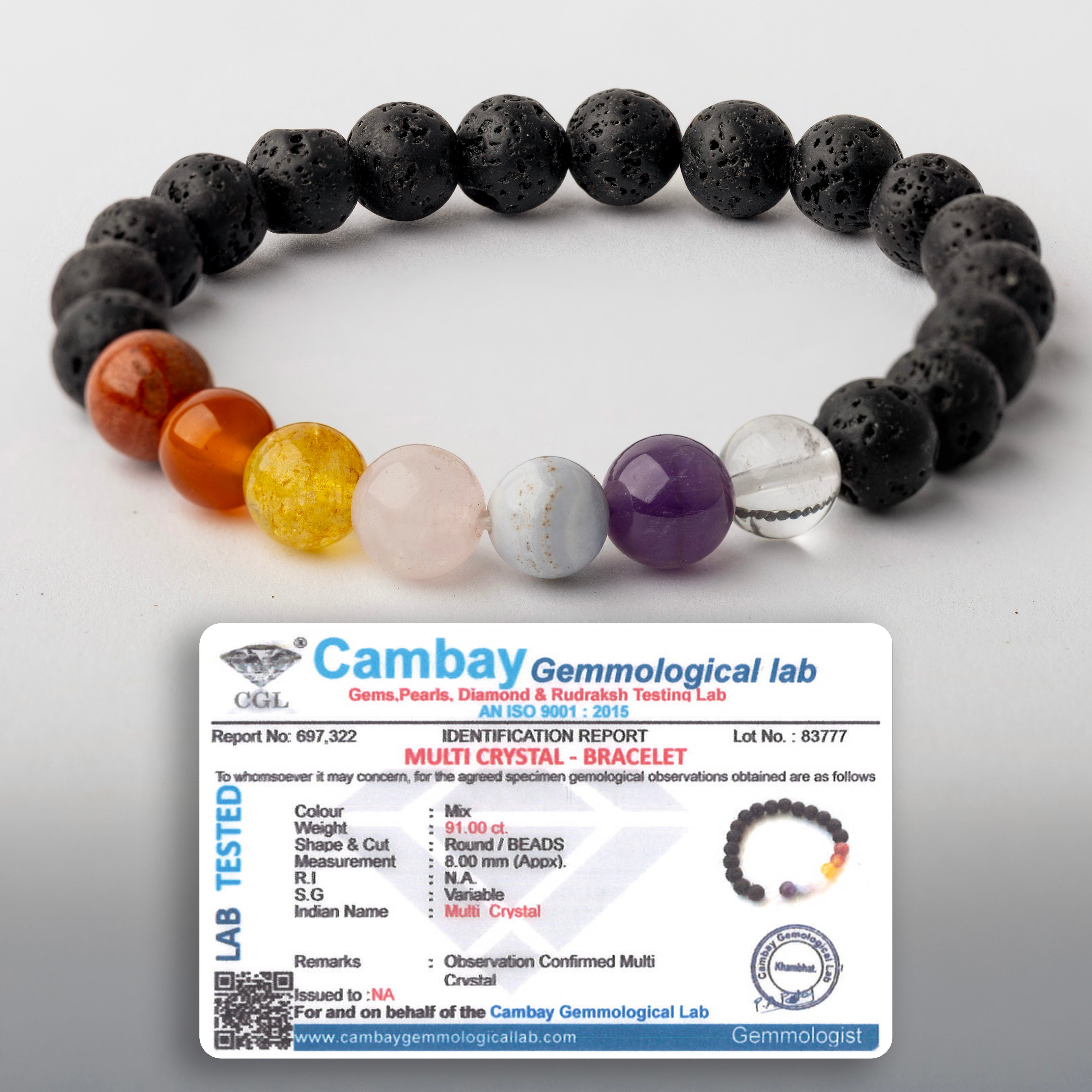 THE REAL 7 CHAKRA CRYSTAL WITH LAVA STONES